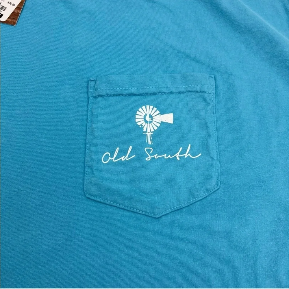 Old South Apparel Co No Wake Zone Teal Blue Short Sleeve Shirt Mens Size 3XL NEW - Picture 5 of 7